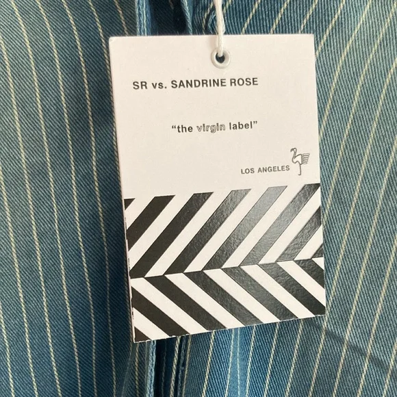 Free People Sandrine Rose Striped Blue Denim Jumpsuit - Picture 9 of 9